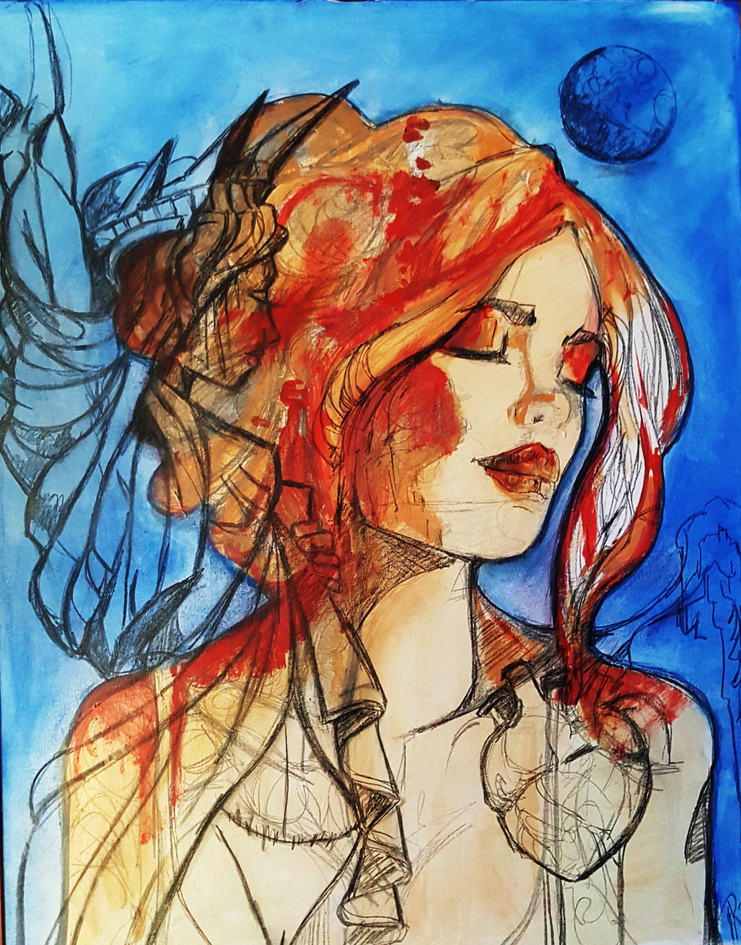 RED BENEATH THE BLUE MOON