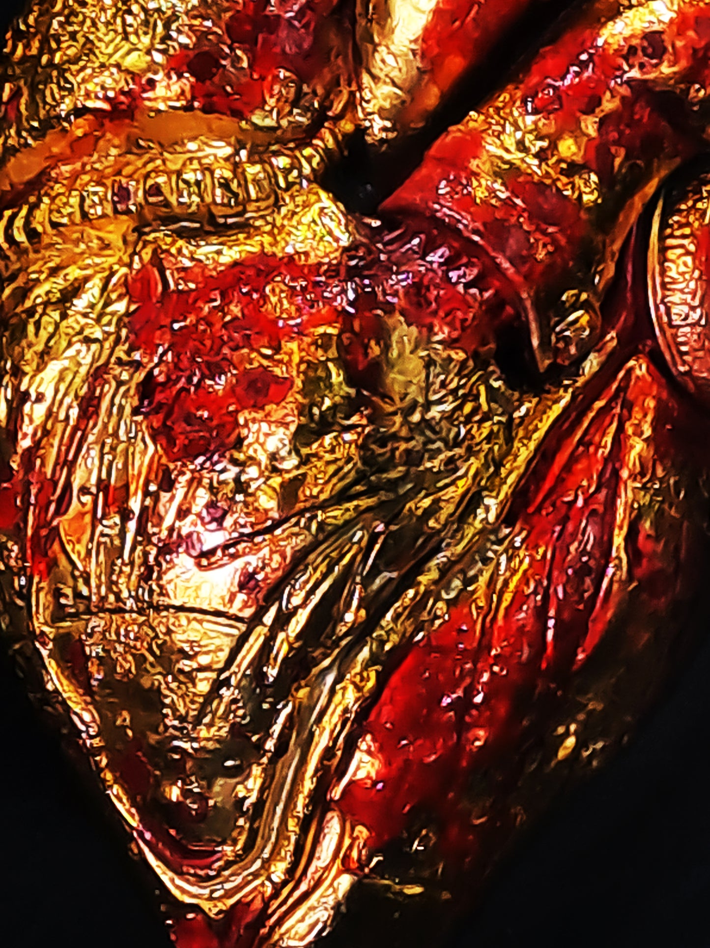 Golden Crucified Heart