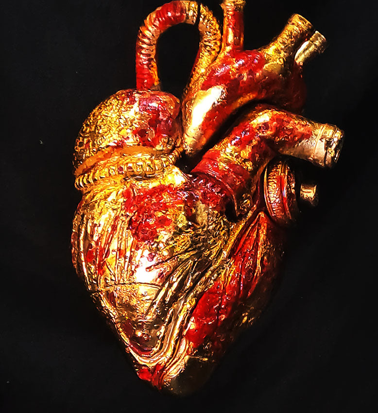 Golden Crucified Heart